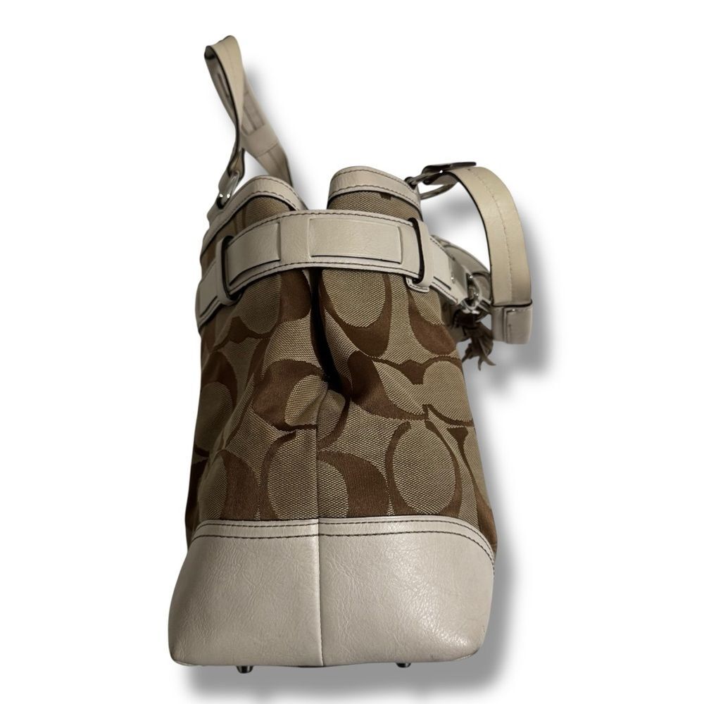 Coach Hamptons Large Signature Python Hobo Handba… - image 5